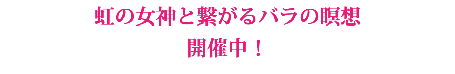 虹の女神と繋がるバラの瞑想 開催中！